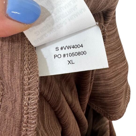 Vuori Falls Jumpsuit Almond Heather XL Wide Leg One Piece Athleisure Brown - Picture 10 of 11